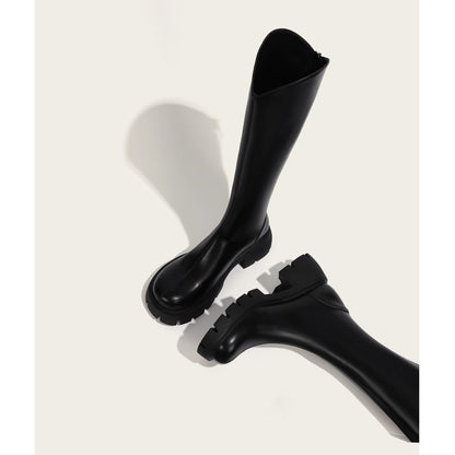 Black Cavalry Knee-High Rider Boots, product view 3