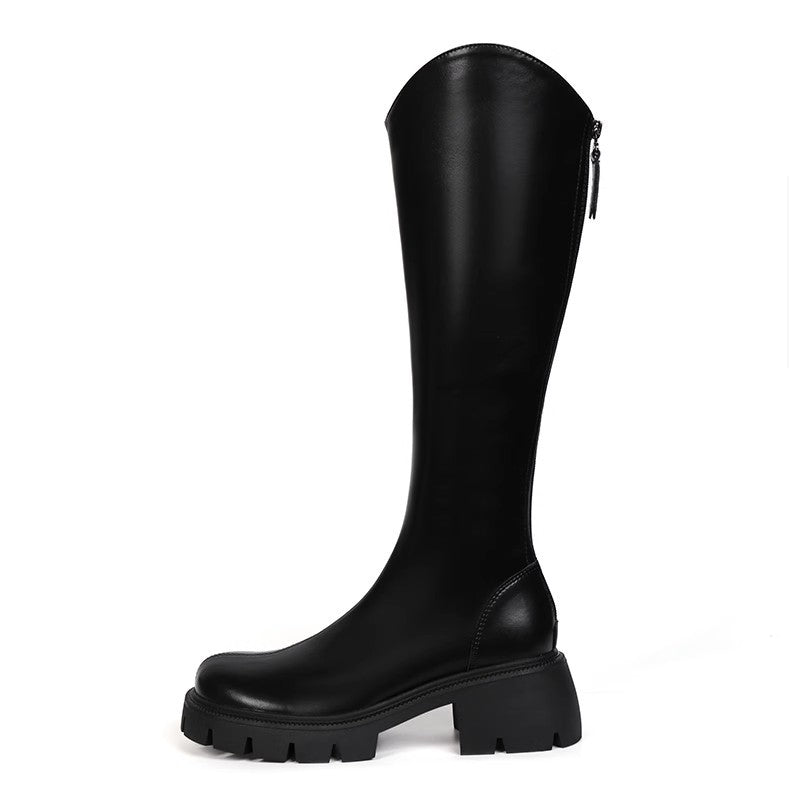 Black Cavalry Knee-High Rider Boots, product view 5