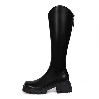 Black Cavalry Knee-High Rider Boots, product view 5