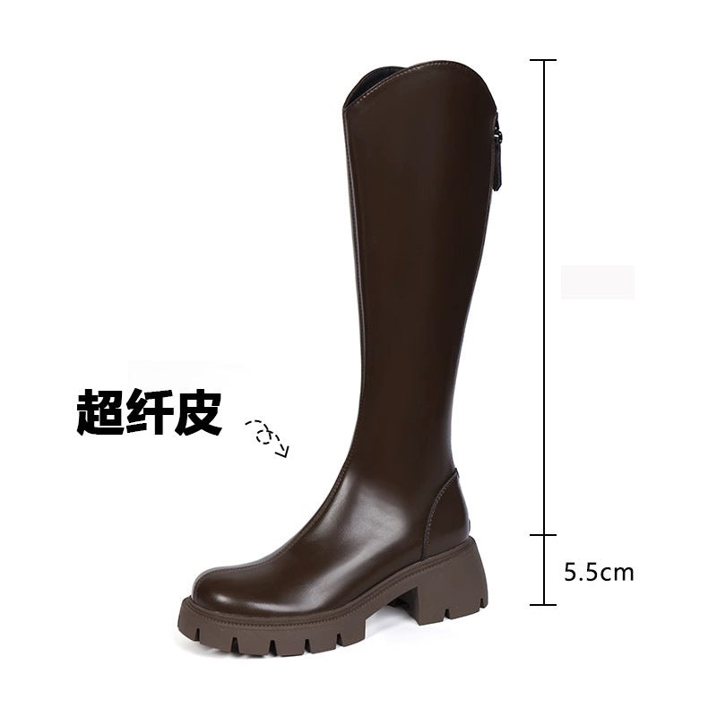 Black Cavalry Knee-High Rider Boots, product view 7