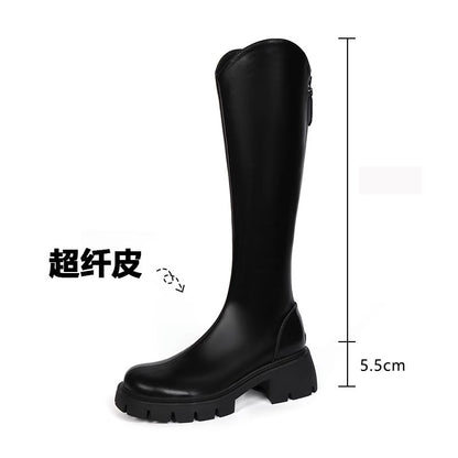 Black Cavalry Knee-High Rider Boots, product view 12