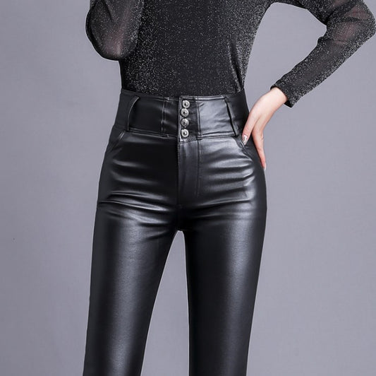 Blackline Zip Skinny Trousers in black