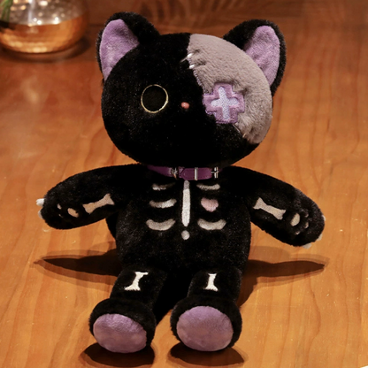 Hexling Skeleton Cat Plush Toys front view