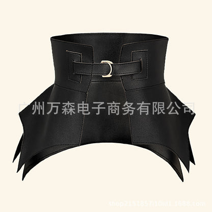 Raven Belted Vintage Midi Skirt front view