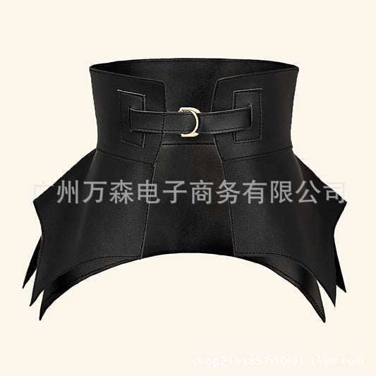 Raven Belted Vintage Midi Skirt front view