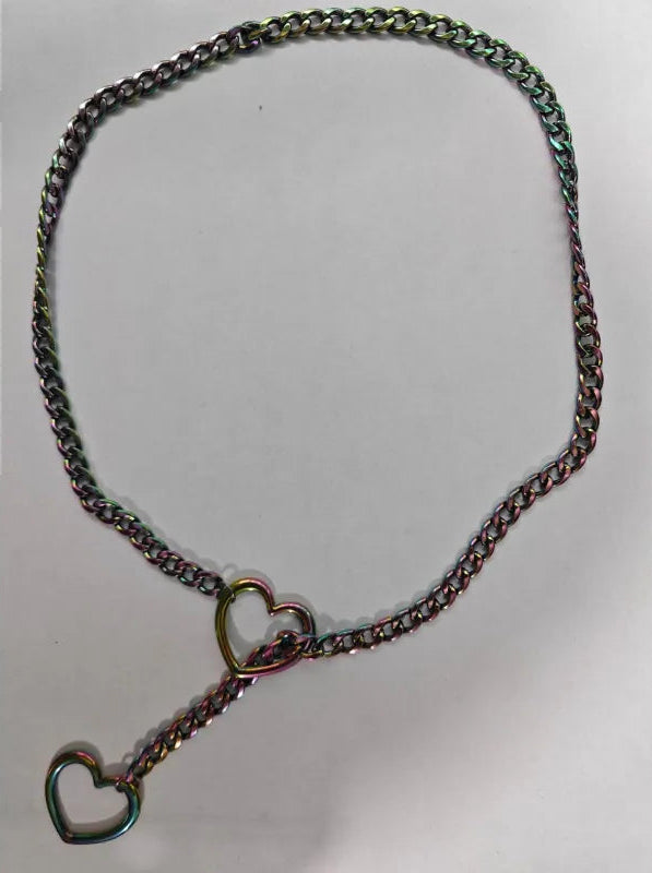 Locked Heart Lariat Necklace alternate finish view