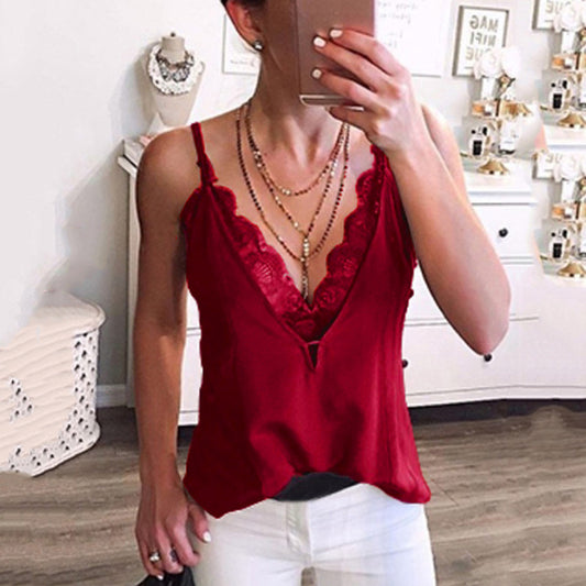 Confessional Deep-V Lace Camisole, product view 2
