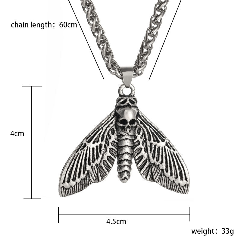 Death's-Head Moth Relic jewelry, skeletal motif detail