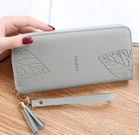 Velour Longline Wallet purple colour view
