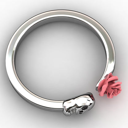 Dead Flowers Skull & Rose Rings, product view 4