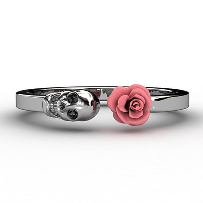 Dead Flowers Skull & Rose Rings, product view 5