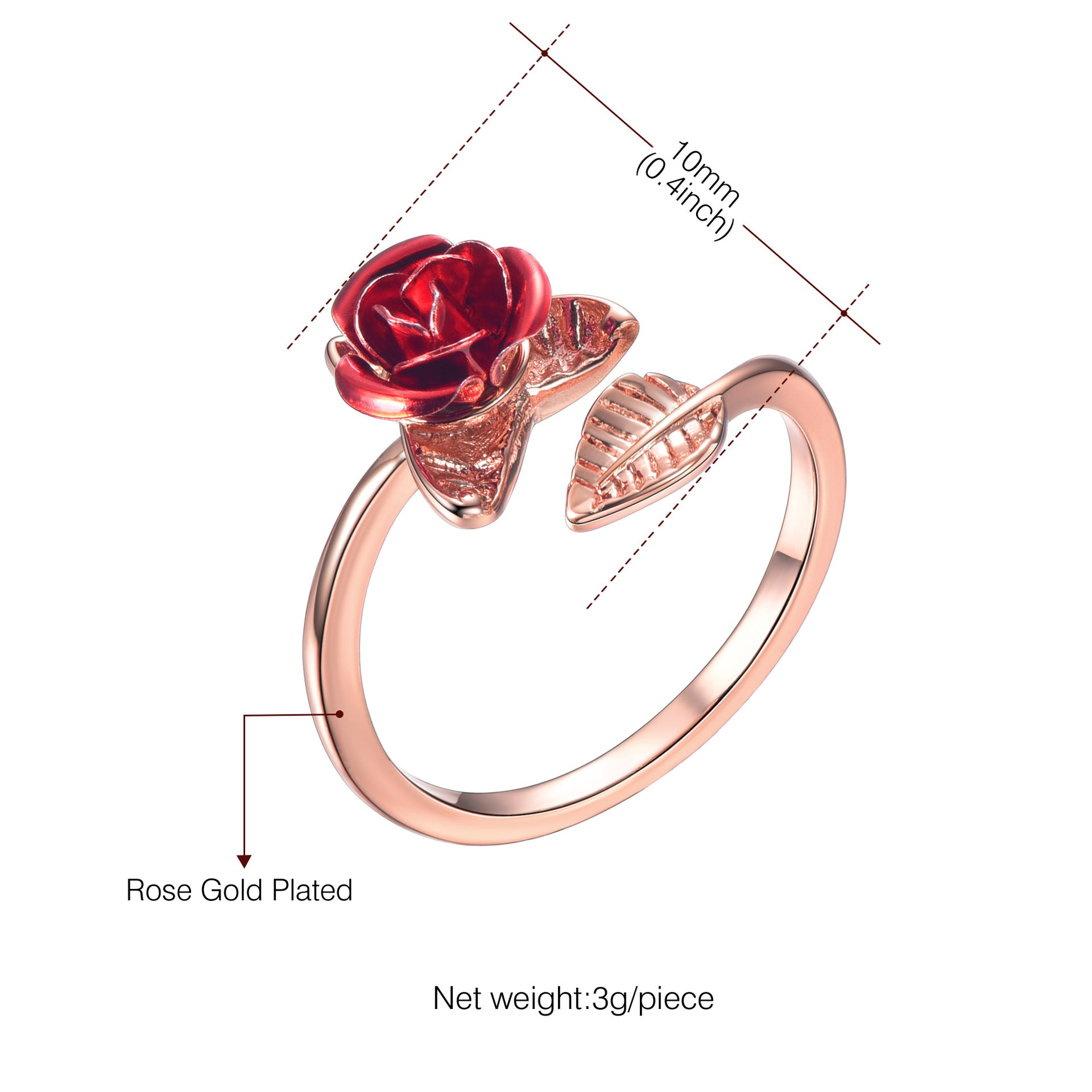 Dead Rose Open Ring, product view 4