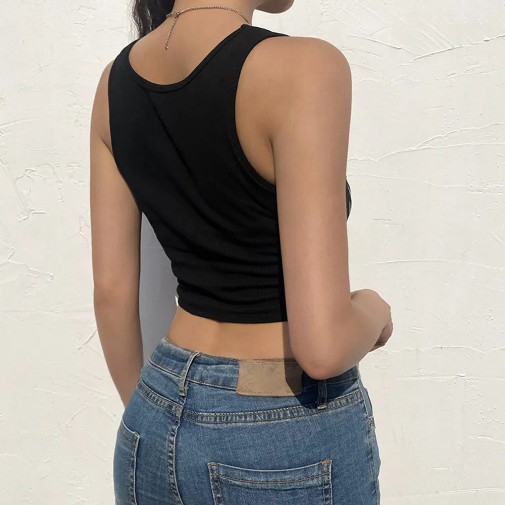 Death's Head Skull Crop Top, product view 2