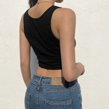 Death's Head Skull Crop Top, product view 2