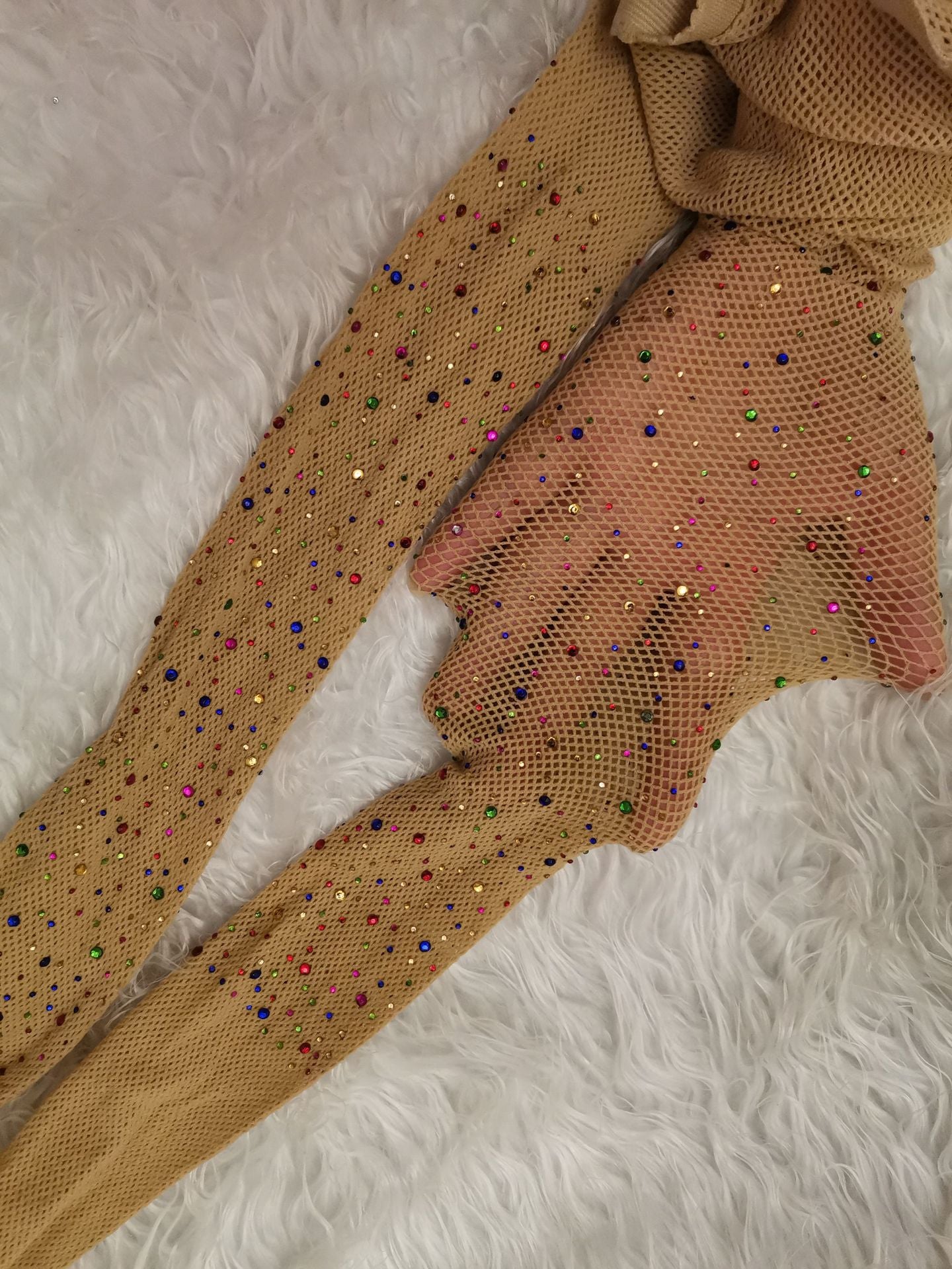 Flashpoint Rhinestone Fishnet Tights, product view 4