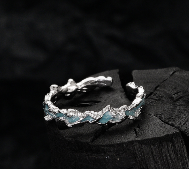 Frosted Texture Epoxy Ring, product view 2