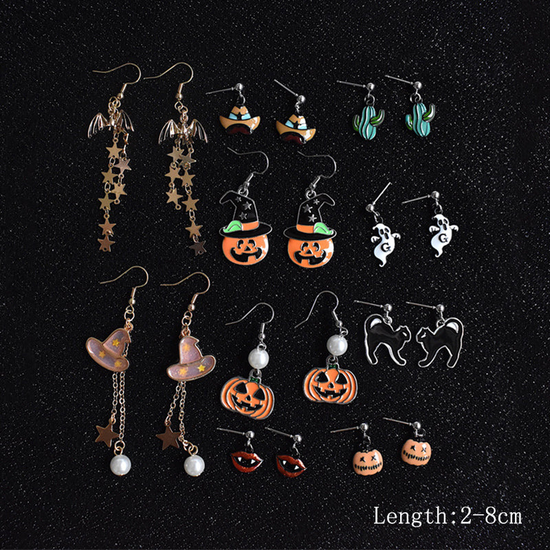 Harvest pumpkin earrings, seasonal alloy design 2