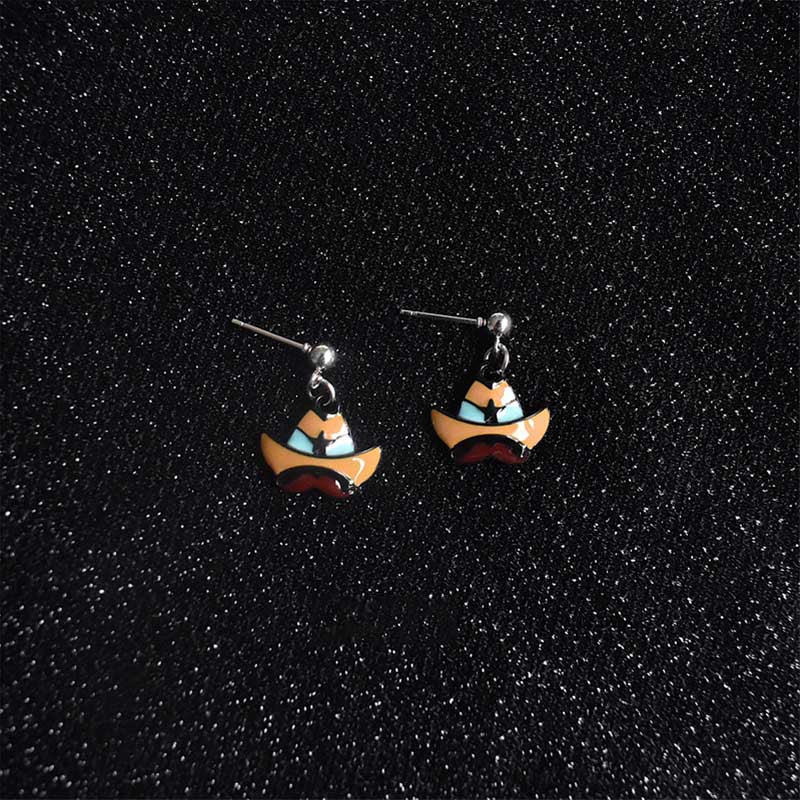 Harvest pumpkin earrings, seasonal alloy design 13