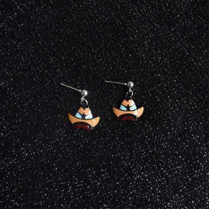 Harvest pumpkin earrings, seasonal alloy design 13