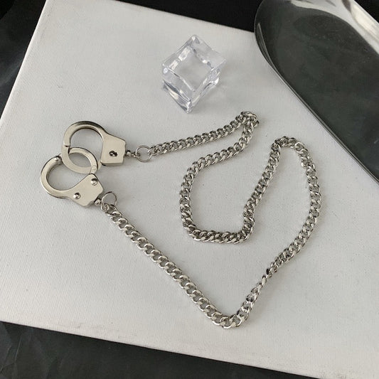 Held in Contempt Handcuff Necklace, product view 1