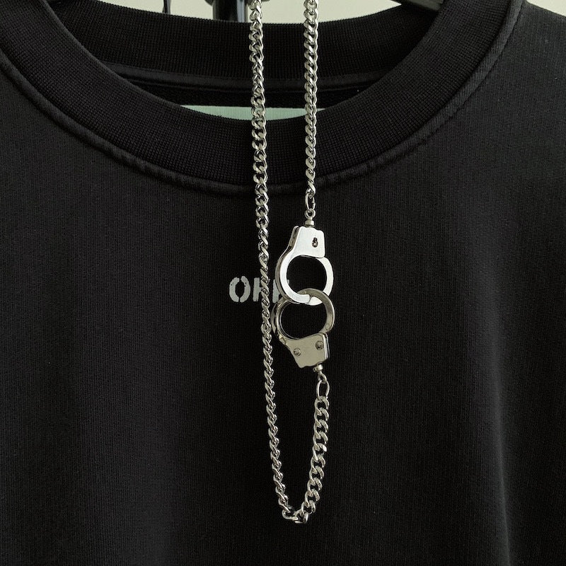 Held in Contempt Handcuff Necklace, product view 2