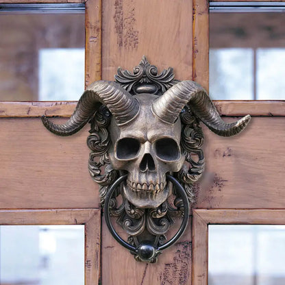 Horned Omen Goat-Skull Wall Accent, product view 1