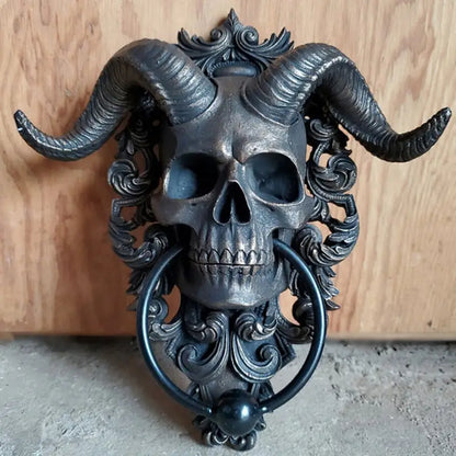 Horned Omen Goat-Skull Wall Accent, product view 3