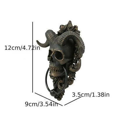 Horned Omen Goat-Skull Wall Accent, product view 5