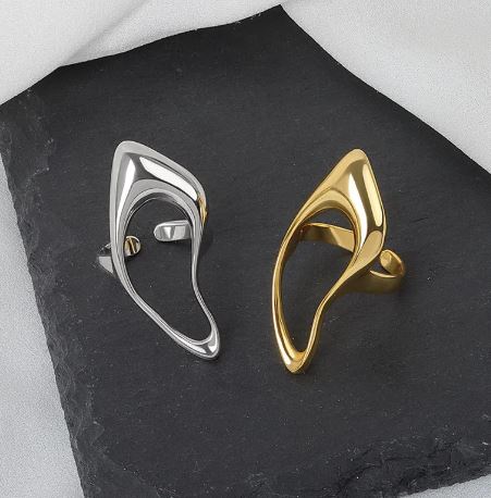 Irregular Metal Adjustable Ring, product view 1