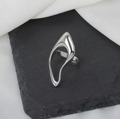 Irregular Metal Adjustable Ring, product view 2