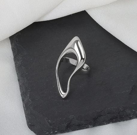 Irregular Metal Adjustable Ring, product view 2