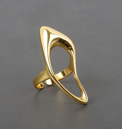Irregular Metal Adjustable Ring, product view 3