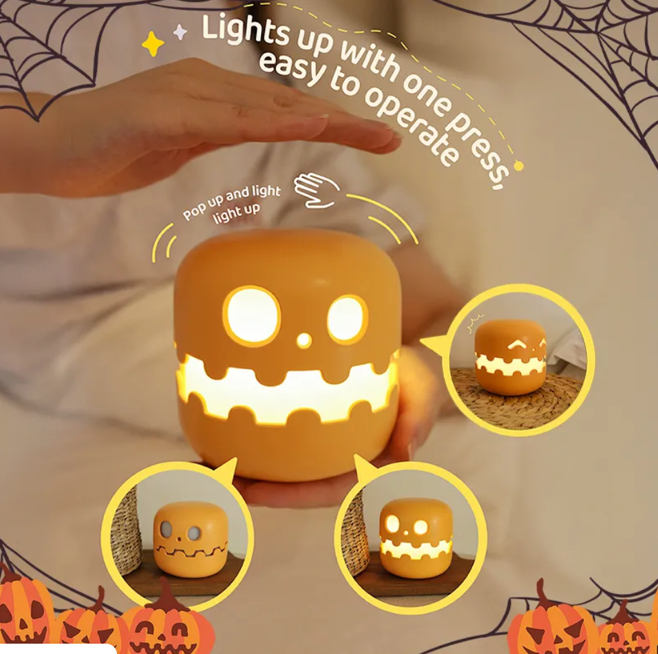 Rechargeable pumpkin-shaped lamp, additional view