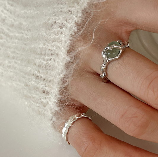 Jade Bamboo Ring, product view 1