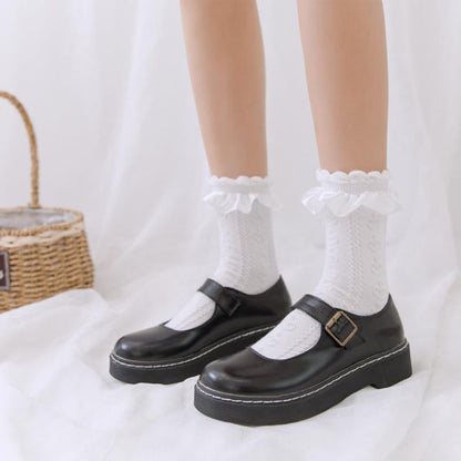 Little Mourning Lace-Trim Ankle Socks, product view 2