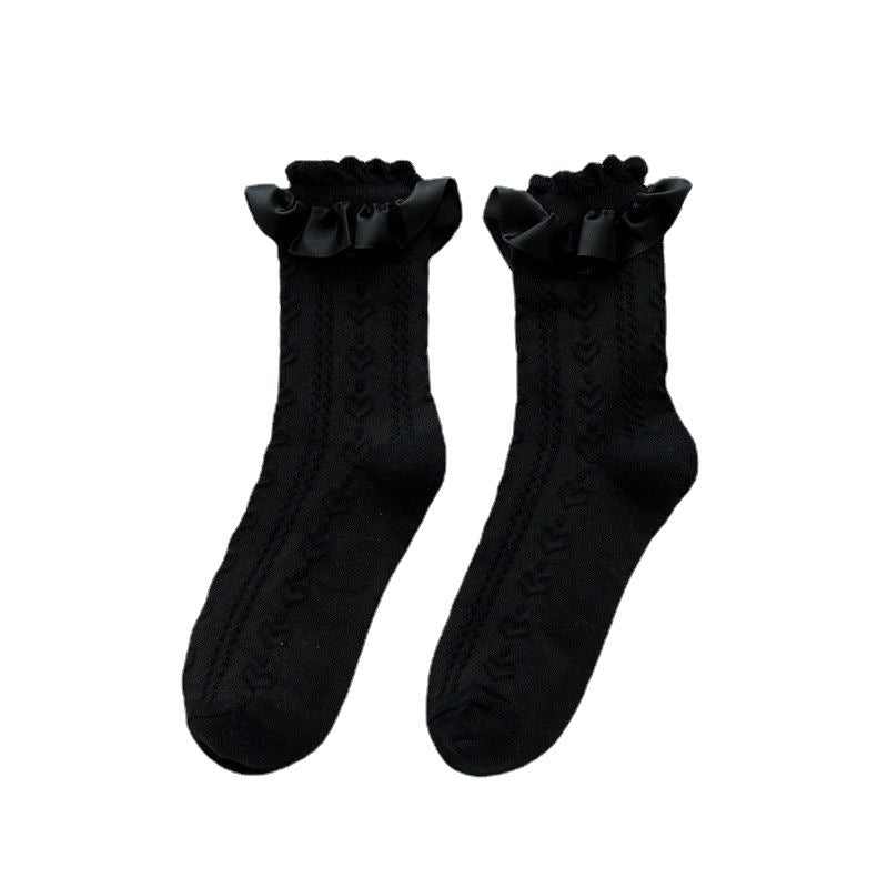 Little Mourning Lace-Trim Ankle Socks, product view 5
