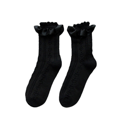 Little Mourning Lace-Trim Ankle Socks, product view 5