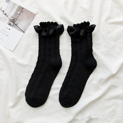 Little Mourning Lace-Trim Ankle Socks, product view 6