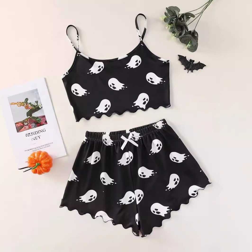 Midnight Motif two-piece lounge set, printed design 4
