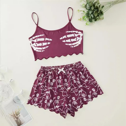Midnight Motif two-piece lounge set, printed design 7