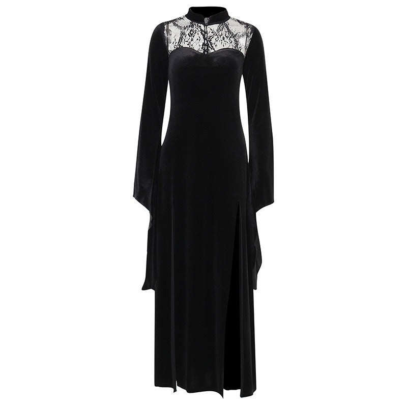 Midnight Wake Lace Bell-Sleeve Dress, product view 7