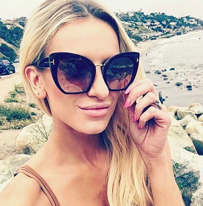 Mirror Signal Reflective Cat-Eye Sunglasses, product view 2