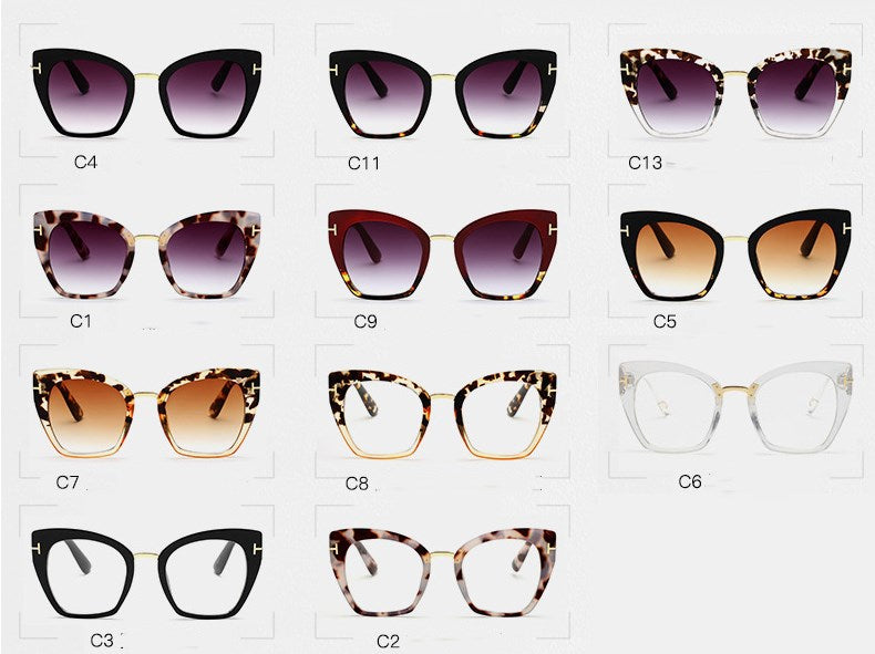 Mirror Signal Reflective Cat-Eye Sunglasses, product view 5