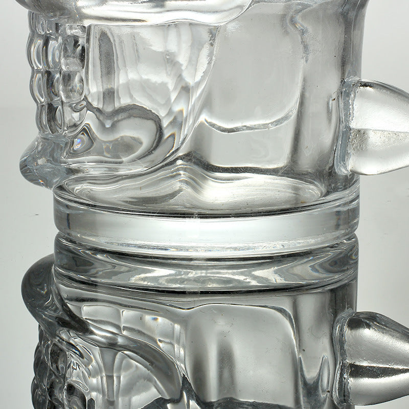 Morning Mourning Skull Glass Mug, product view 2
