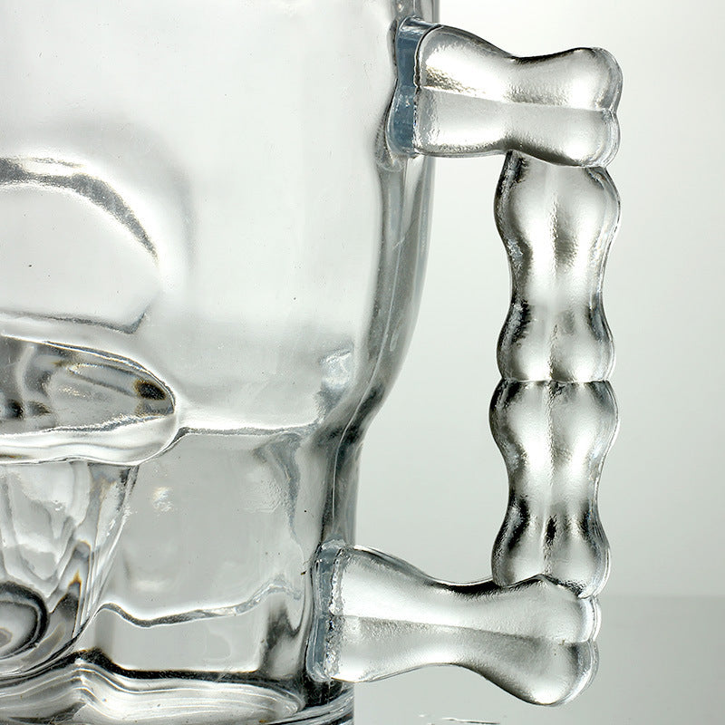 Morning Mourning Skull Glass Mug, product view 3
