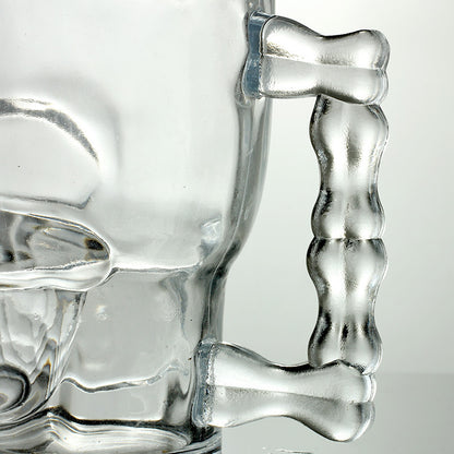 Morning Mourning Skull Glass Mug, product view 3