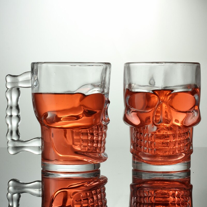 Morning Mourning Skull Glass Mug, product view 4