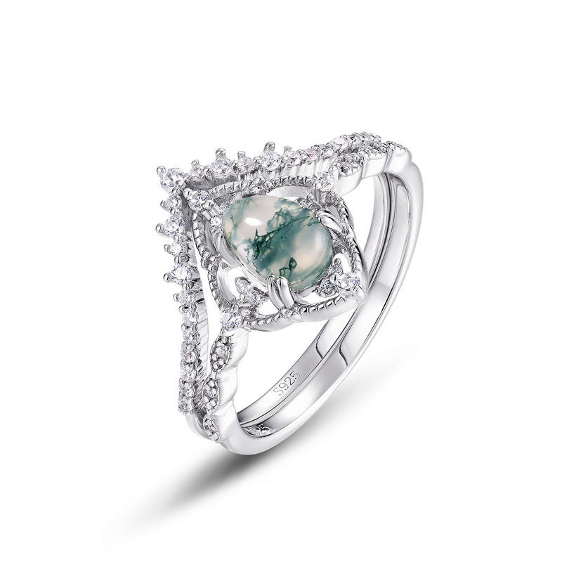 Moss Drop Twin-Finger Ring, product view 2
