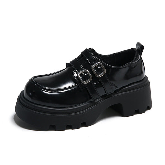 Night Faculty Leather Platform Loafers, product view 1