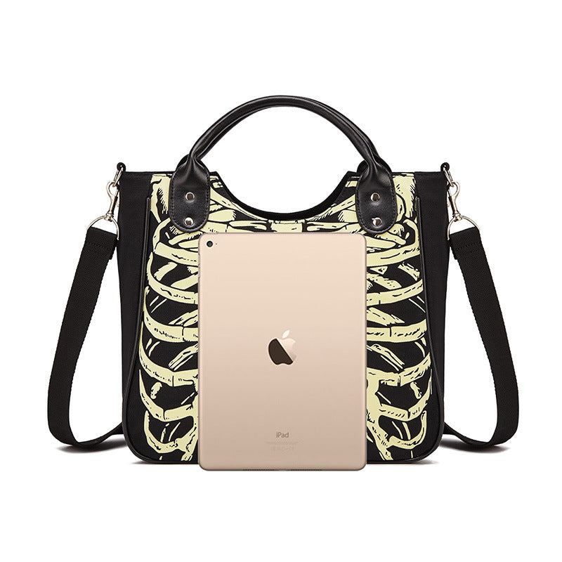 Night Watch Luminous Skull Handbag, product view 2